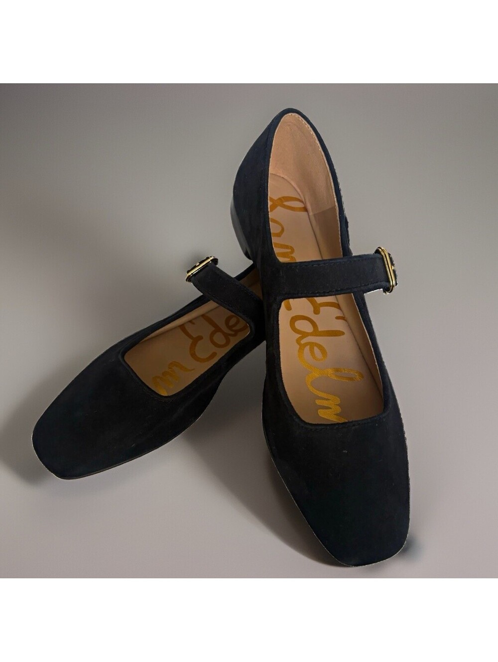 Women's Sam Edelman Michaela Mary Jane Flats Black Suede